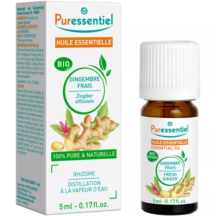 Puressentiel Olio essenziale biologico di zenzero fresco 5 ml