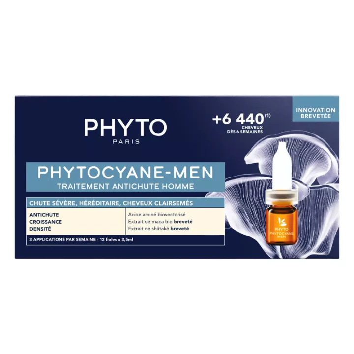 Phytocyane-Men Progressive Hair Loss Treatment for Men 12x5ml