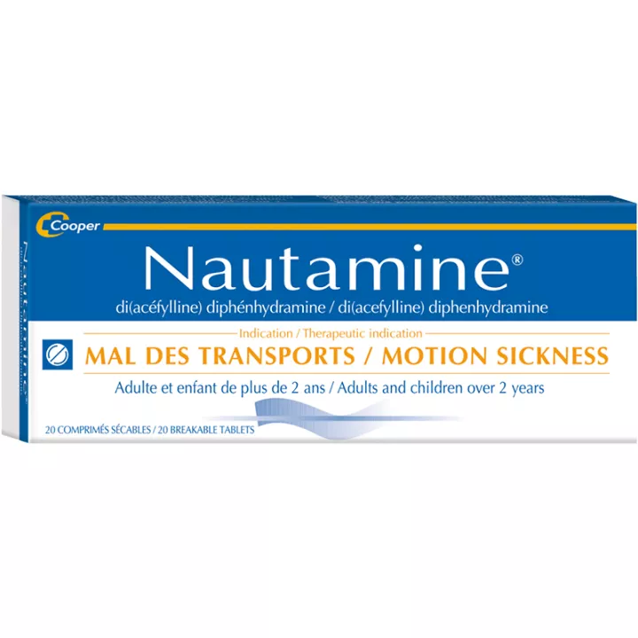 NAUTAMINE prévention traitement du mal des transports 20 comprimés