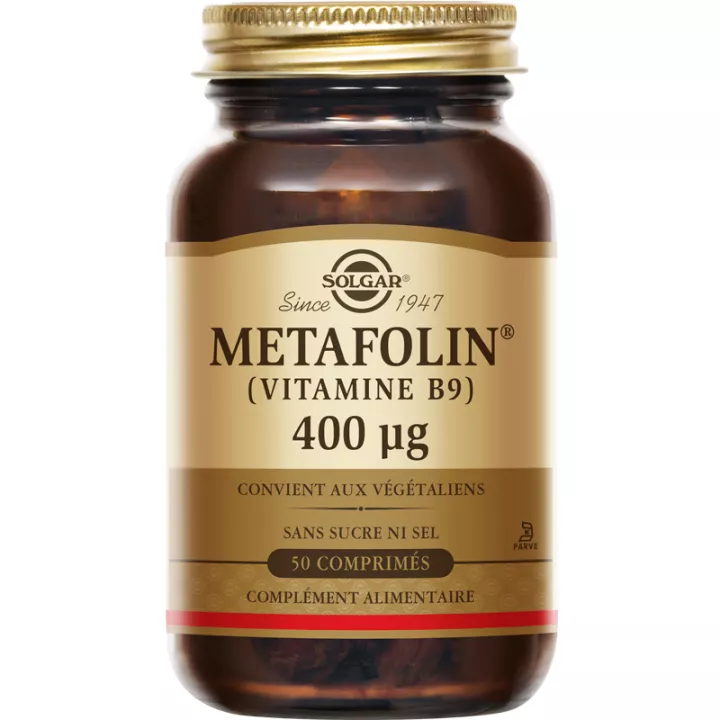 Solgar Metafolin Vitamine B9 400 µg 50 comprimés