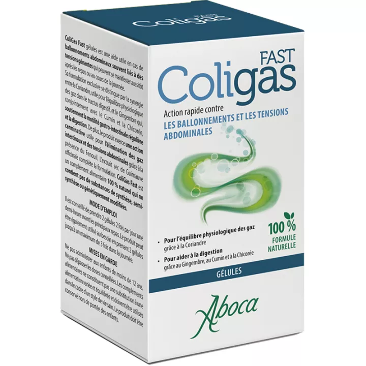 Aboca ColiGas Fast abdominal bloating capsules