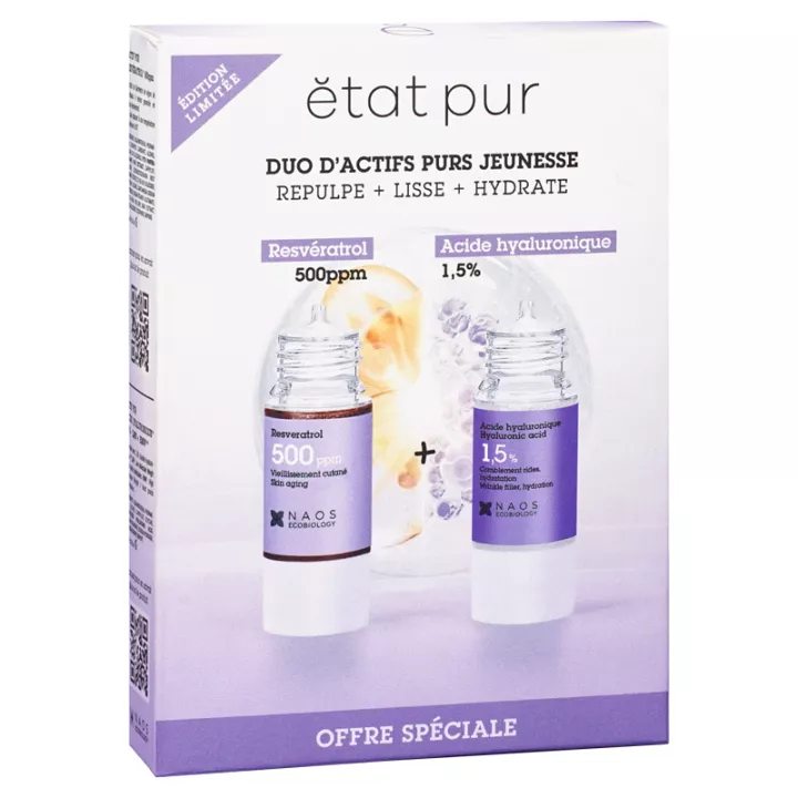 Etat Pur Actif Pur Duo-Set Resveratrol und Hyaluronsäure 30 ml