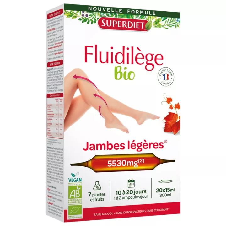 Superdiet Fluidilège Organic 20 Viales