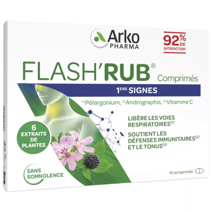 Arkopharma Flash'Rub 1ers Signes 15 comprimidos