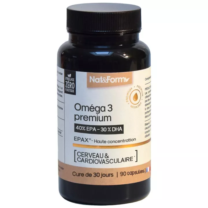 Nat & Form Nutraceutique Omega 3 Premium Epax 90 капсул