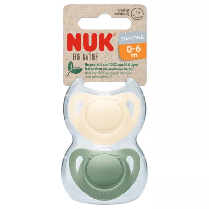 Ciuccio in silicone Nuk For Nature 0-6 mesi