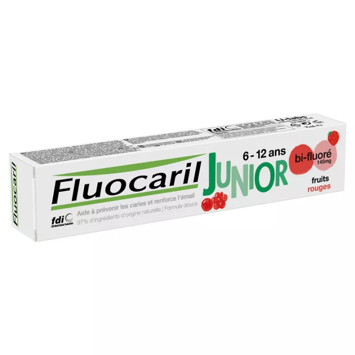 Fluocaril Junior 6-12 jaar Tandpasta Gel Rode Vruchten