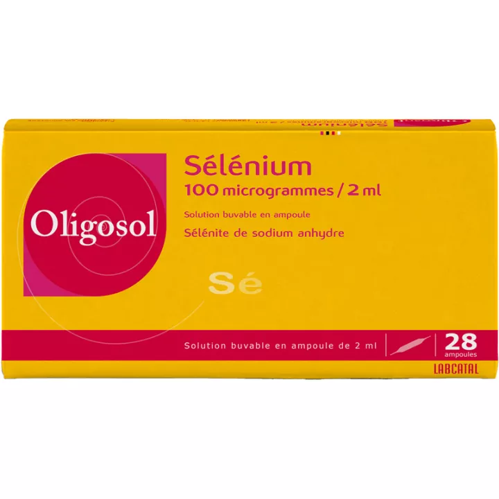 Oligosol Sélénium 100 µg/2 ml Sé Labcatal 28 ampoules