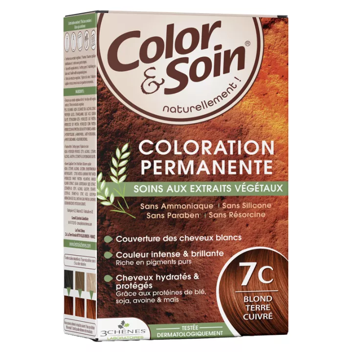 3Chênes Color & Soin Permanente Coloration Rotes & Kupferfarbenes Haar