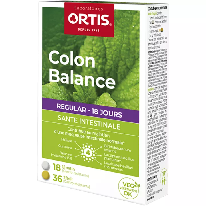 Ortis Colon Balance Saúde Intestinal Regular 18 Dias