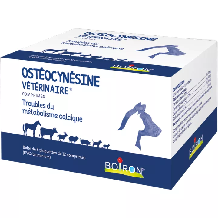 Ostéocynésine Vétérinaire Métabolisme Calcique Boiron 96 compresse