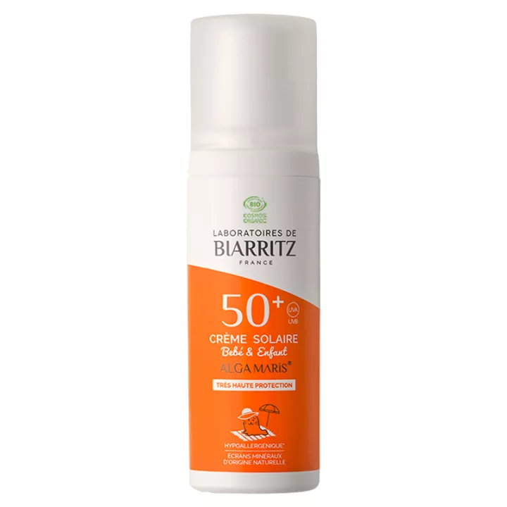 Biarritz Alga Maris Creme solar biológico para bebés e crianças SPF50+ 100 ml