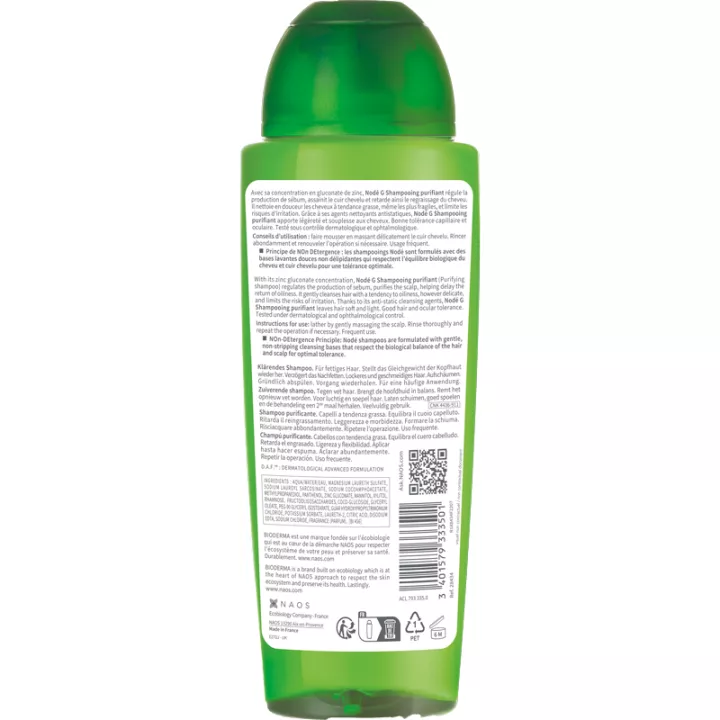 Bioderma Nodé G Reinigendes Shampoo Fettiges Haar 400 ml