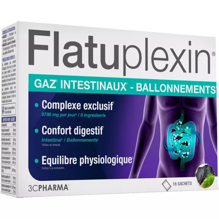 3C Pharma Flatuplexin Intestinale Gas - Opgeblazen gevoel 16 sachets