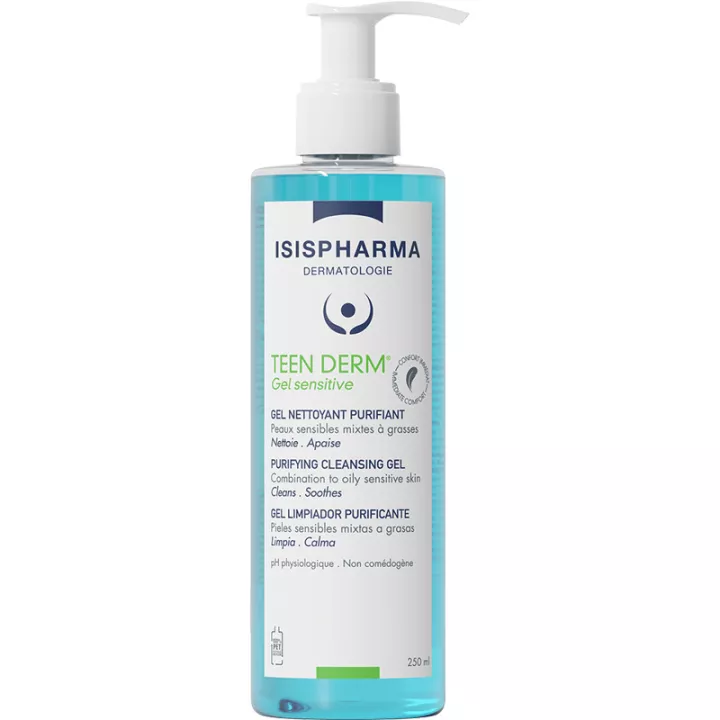 Isispharma Teen Derm Sensitive Gel Gel detergente purificante