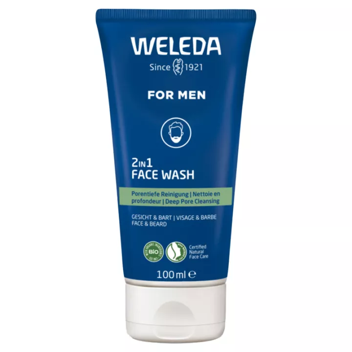 Weleda Voor Mannen 2 En 1 Wash Gezicht en Baard 100 ml