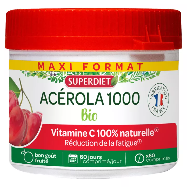 Superdiet Acerola 1000 Compresse Biologiche Masticabili