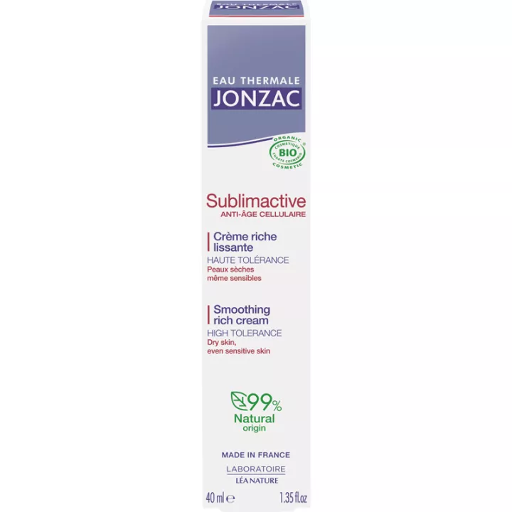 Jonzac Sublimactive Crema Rica Alisante Antiedad Celular 40 ml