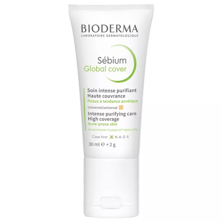 Bioderma Sebium Global Cover Cuidado Tintado Purificante Intenso 30 ml