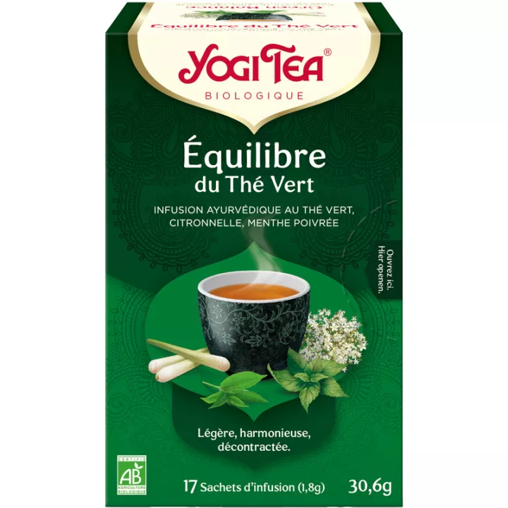 Infusión equilibrada de té verde Yogi Tea 17 bolsitas