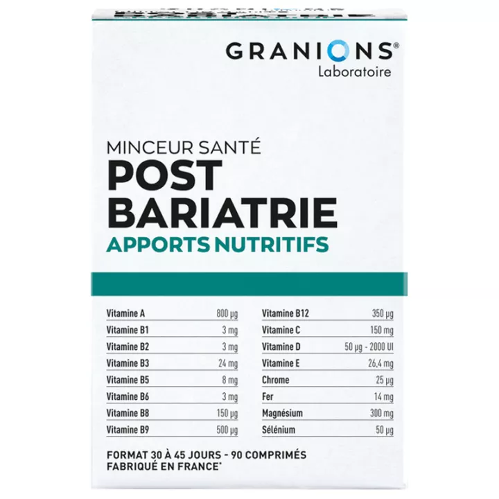 Granions Post Bariatrie 30 Comprimidos Mastigáveis 