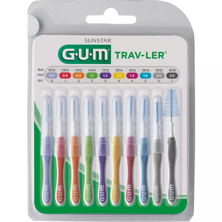 Sunstar Gum Interdentale rager Trav-Ler Multipack x10