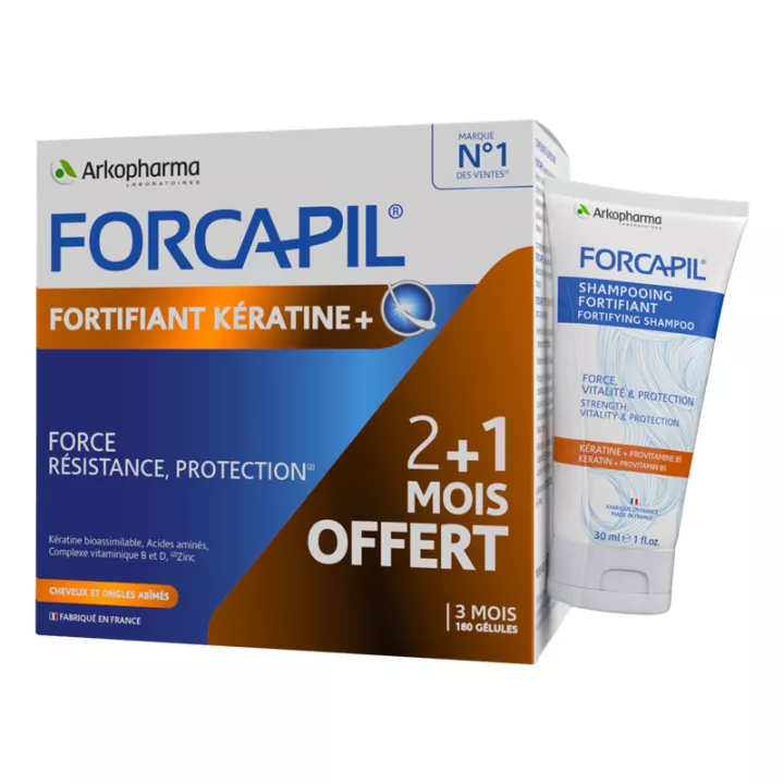 Stärkendes FORCAPIL + Keratin 180 Tabletten Arkopharma