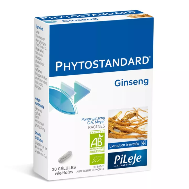 Phytostandard GINSENG BIO 20 Cápsulas Pileje