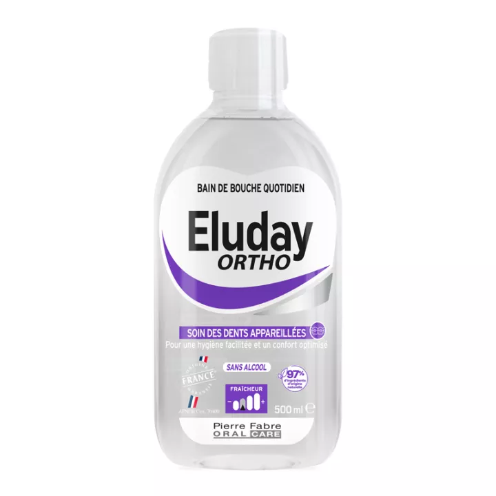 Eluday Ortho Enjuague Bucal 500ml y su Vaso Medidor