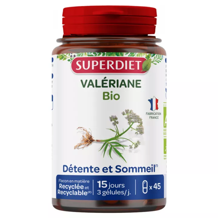 Superdiet Valeriana Ecológica 45 Cápsulas