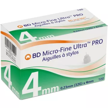 BD MICRO-FINE ULTRA KNOP 4MM BOX 100