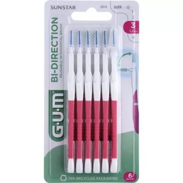 Cepillo de dientes bidireccional Sunstar Gum 1,2 mm