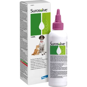 Elanco Surosolve Nettoyant Auriculaire pour Chiens et Chats 125 ml