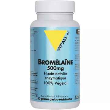 Vitall+ Bromelaína 500mg Revestimento GastroResistente 60 DRcaps