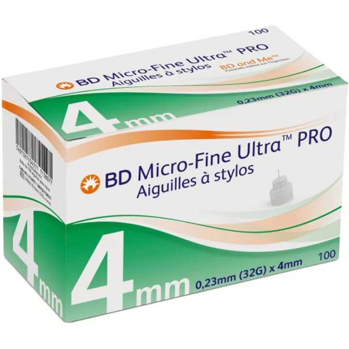 BD micro-fino ULTRA AGULHAS 4MM BOX 100