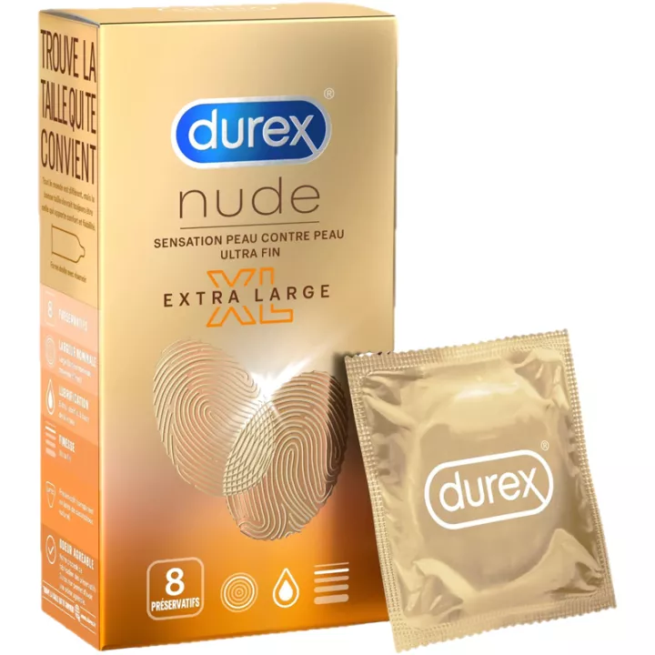 Preservativo Durex Nude XL misura grande