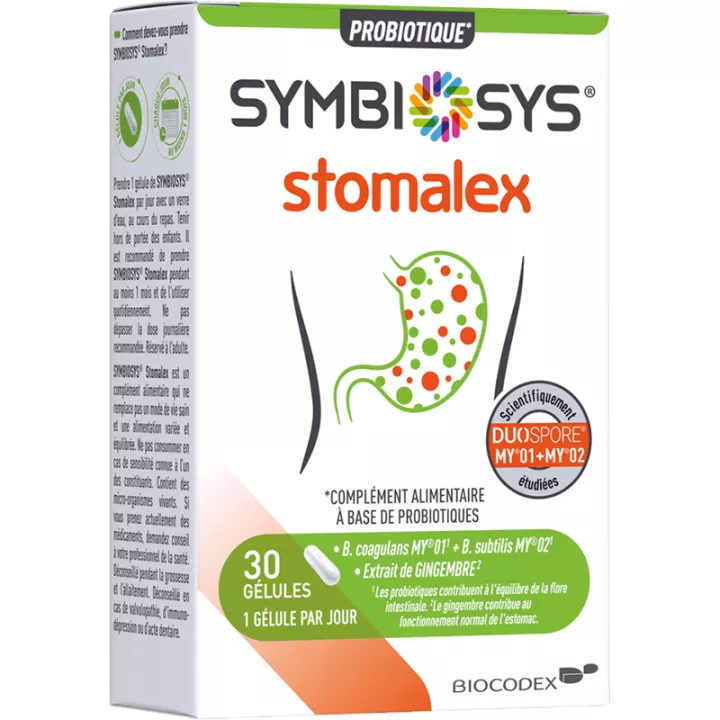 Symbiosys Stomalex Probiotics Stomach Wellness 30 cápsulas