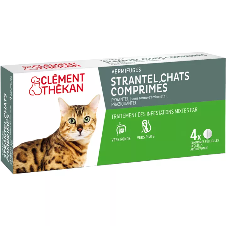 Strantel Cat Vermifuge Clement Thékan comprimidos