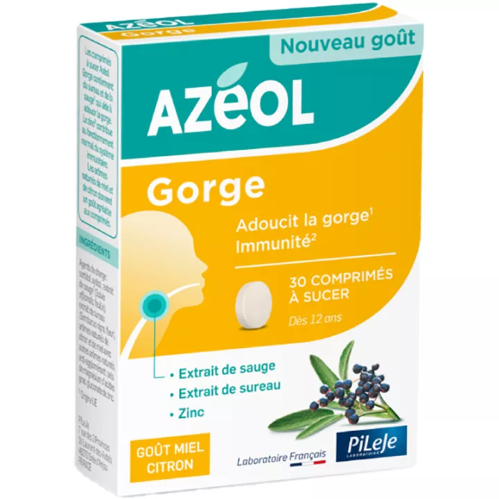 Azéol Gorge 30 zuigtabletten Pileje honing-citroensmaak