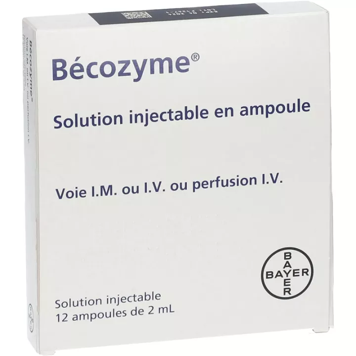 Becozyme Vitamines B Solution Injectable 12 ampoules