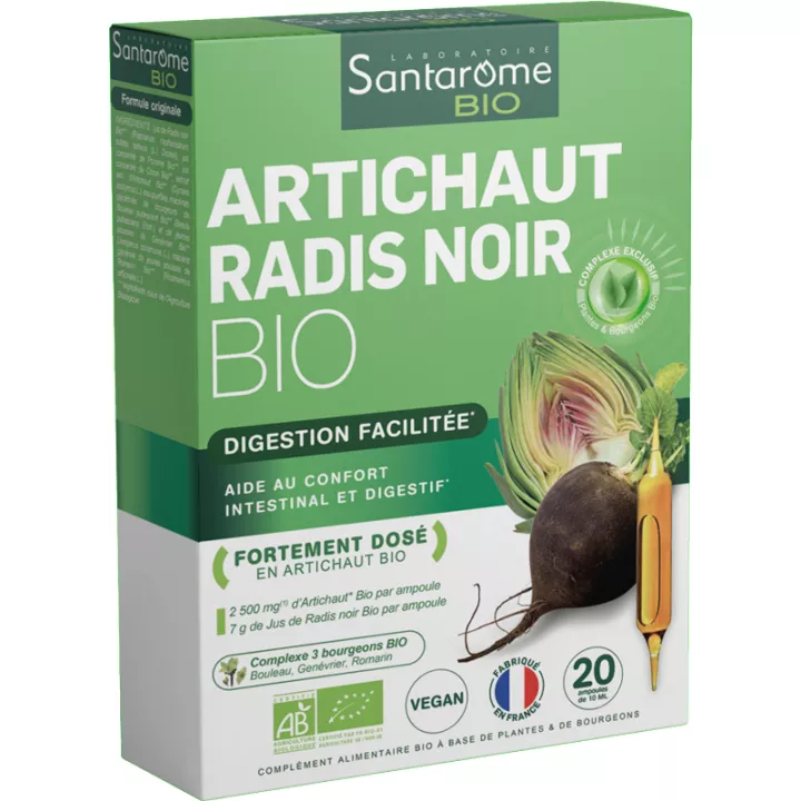 Santarome Artischocke Schwarzer Rettich Bio 20 Ampullen 10ml