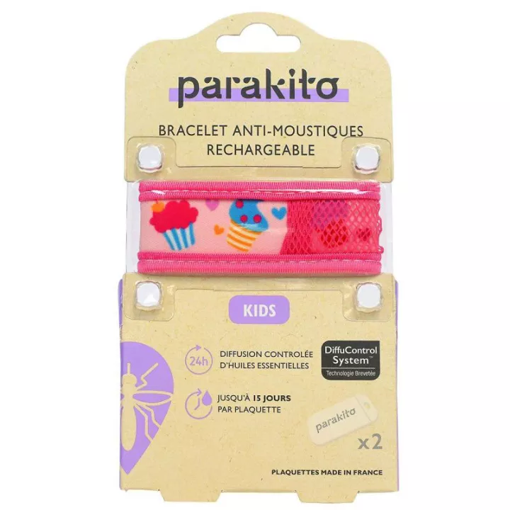 Pulseira para mosquitos recarregável Parakito Junior