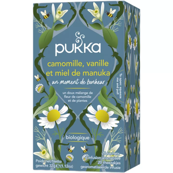 Pukka Bio Kamille, Vanille und Honig Kräutertee Entspannung 20 Beutel