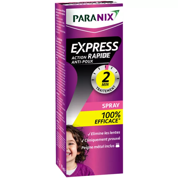 Paranix Express 2 minutes Spray 95 ml + Comb