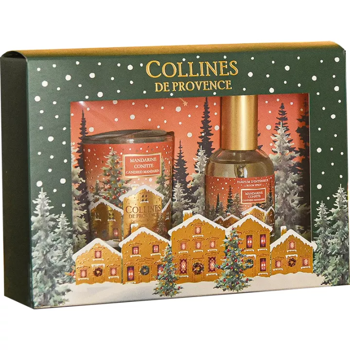 Collines de Provence Candied Mandarin Gift Set Perfume + Candle