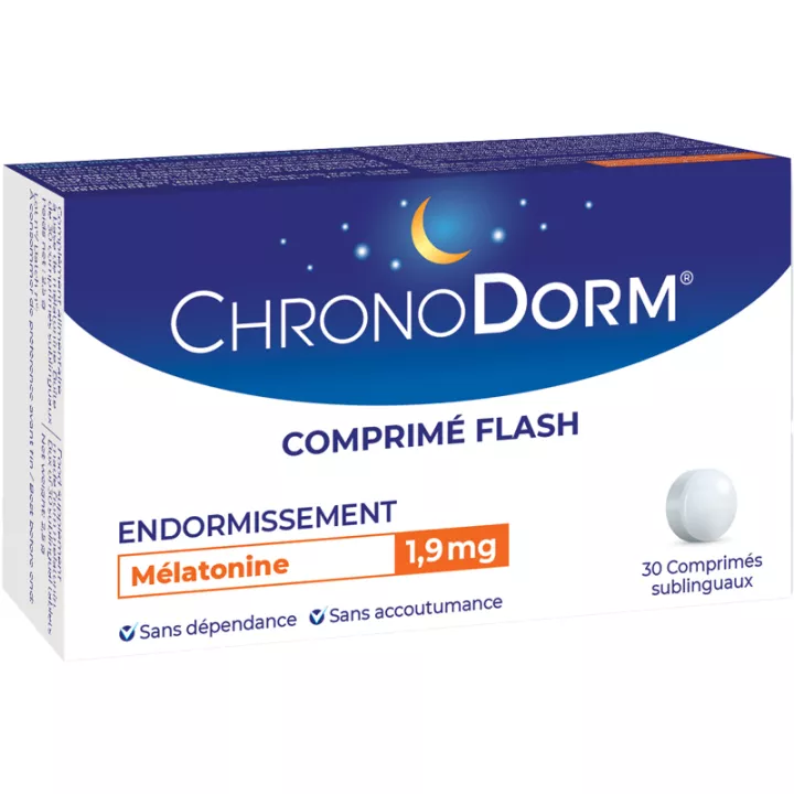 ChronoDorm Melatonine 1,9mg 30 tabletten voor sublinguaal gebruik