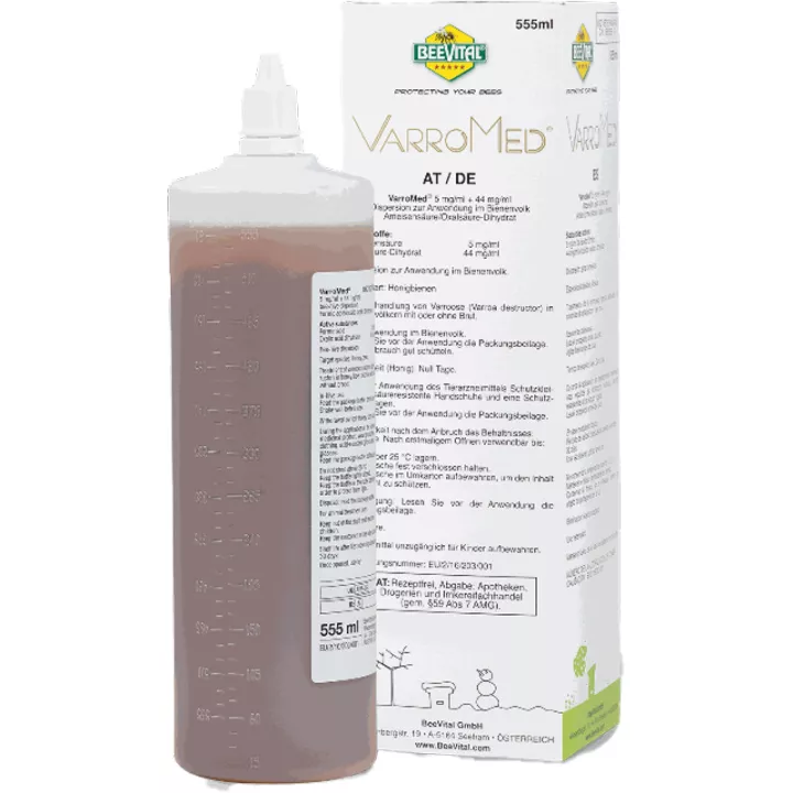 Varromed Ácido fórmico e oxálico Frasco de 555 ml 3 colmeias