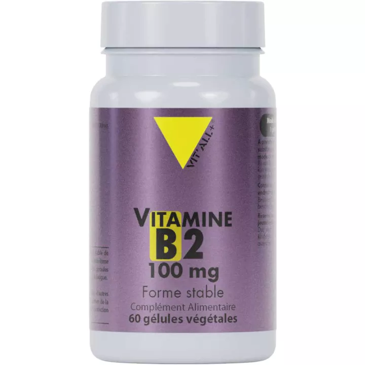 Vitall+ Vitamin B2 100 mg 60 vegetarische Kapseln