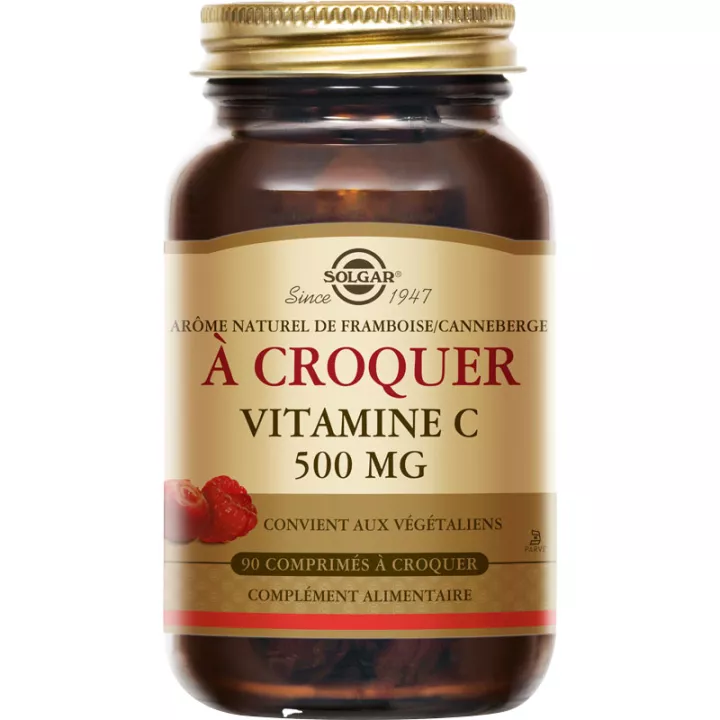 Solgar Vitamin C 500 mg Himbeere/Cranberry 90 Kautabletten