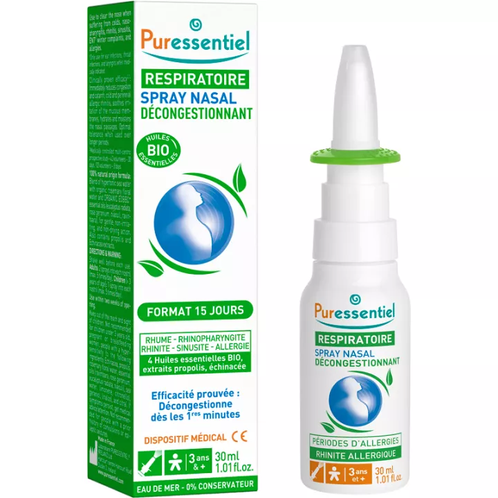 Puressentiel Spray Nasal Descongestionante con Aceites Esenciales